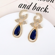 Picture of Nickel Free Gold Plated Big Dangle Earrings with No-Risk Refund