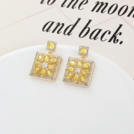 Picture of Distinctive Yellow Luxury Dangle Earrings As a Gift