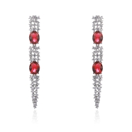 Picture of Featured Red Big Dangle Earrings with Full Guarantee