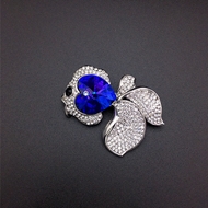 Show details for Charming Blue Platinum Plated Brooche with Speedy Delivery Show details for Charming Blue Platinum Plated Brooche with Speedy Delivery