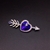 Picture of Low Cost Platinum Plated Zinc Alloy Brooche in Flattering Style