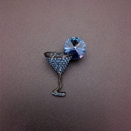 Show details for Featured Blue Swarovski Element Brooche of Original Design