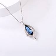 Show details for Hot Selling Blue Platinum Plated Pendant Necklace from Top Designer Show details for Hot Selling Blue Platinum Plated Pendant Necklace from Top Designer