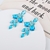 Picture of Best Cubic Zirconia Blue Dangle Earrings