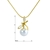 Picture of Exquisite animal insect dragonfly pearl drop oil gold set