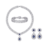 Show details for Women's Copper or Brass Cubic Zirconia 3 Piece Jewelry Set Show details for Women's Copper or Brass Cubic Zirconia 3 Piece Jewelry Set