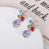 Picture of Charming Colorful Gold Plated Dangle Earrings with Easy Return