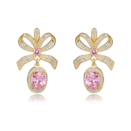 Picture of Recommended Pink Cubic Zirconia Dangle Earrings from Top Designer