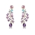 Picture of Purple Gold Plated Dangle Earrings As a Gift