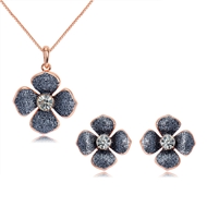 Picture of Fashionable Small Rose Gold Plated 2 Piece Jewelry Set