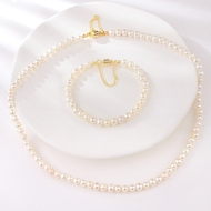 Show details for Popular Artificial Pearl White 2 Piece Jewelry Set Show details for Popular Artificial Pearl White 2 Piece Jewelry Set