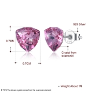 Picture of Impressive Pink Cubic Zirconia Stud Earrings with Beautiful Craftmanship