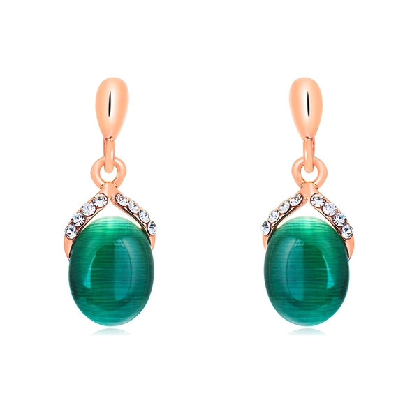 Picture of Zinc Alloy Green Dangle Earrings from Certified Factory