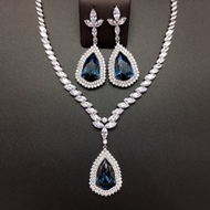 Show details for Low Cost Platinum Plated Swarovski Element 2 Piece Jewelry Set for Female Show details for Low Cost Platinum Plated Swarovski Element 2 Piece Jewelry Set for Female