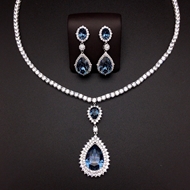Show details for Designer Platinum Plated Zinc Alloy 2 Piece Jewelry Set with No-Risk Return Show details for Designer Platinum Plated Zinc Alloy 2 Piece Jewelry Set with No-Risk Return