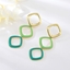 Show details for Pretty Enamel Zinc Alloy Dangle Earrings