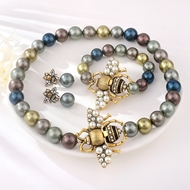 Show details for Delicate Artificial Pearl Oxide 3 Piece Jewelry Set Show details for Delicate Artificial Pearl Oxide 3 Piece Jewelry Set