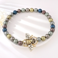 Show details for Big Artificial Pearl Short Chain Necklace of Original Design Show details for Big Artificial Pearl Short Chain Necklace of Original Design
