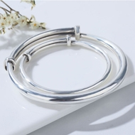 Picture of 999 Sterling Silver Small Fashion Bangle at Unbeatable Price