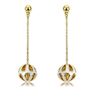 Picture of Fast Selling White Rose Gold Plated Dangle Earrings For Your Occasions