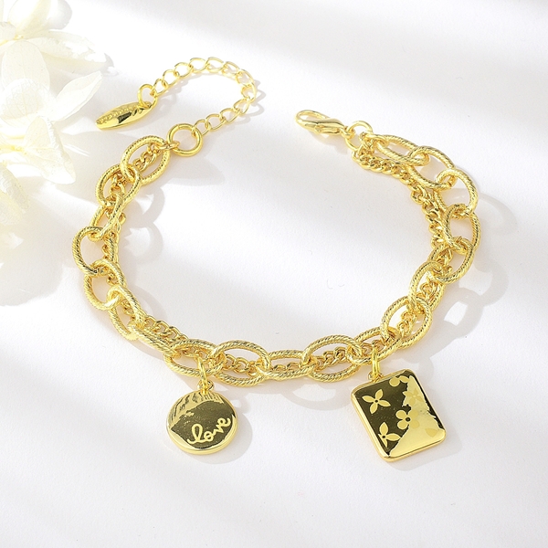 Picture of Zinc Alloy Gold Plated Fashion Bracelet in Flattering Style