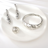 Picture of Unique Big Platinum Plated 3 Piece Jewelry Set