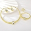 Show details for Beautiful Artificial Crystal Gold Plated 4 Piece Jewelry Set
