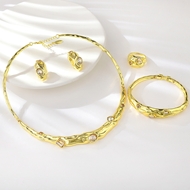 Picture of Zinc Alloy Artificial Crystal 4 Piece Jewelry Set in Flattering Style