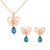 Picture of Charming Pink Artificial Crystal 2 Piece Jewelry Set As a Gift