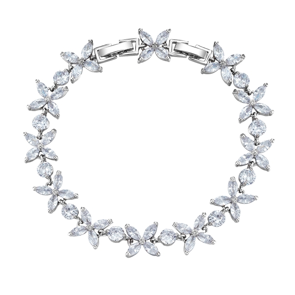 Picture of Famous Medium Platinum Plated Fashion Bracelet