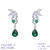 Picture of Distinctive Green Cubic Zirconia Dangle Earrings with Low MOQ