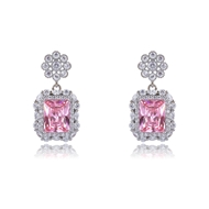 Picture of Charming Pink Big Dangle Earrings As a Gift