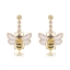 Show details for Designer Gold Plated Yellow Dangle Earrings with No-Risk Return