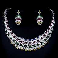 Show details for Copper or Brass Platinum Plated 2 Piece Jewelry Set with Unbeatable Quality Show details for Copper or Brass Platinum Plated 2 Piece Jewelry Set with Unbeatable Quality