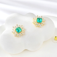 Show details for Luxury Copper or Brass Stud Earrings for Female Show details for Luxury Copper or Brass Stud Earrings for Female