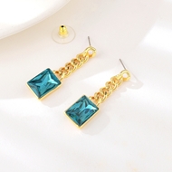 Picture of Bling Medium Blue Dangle Earrings