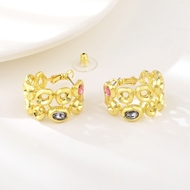 Show details for Hot Selling Purple Gold Plated Dangle Earrings from Top Designer