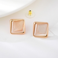 Picture of Trendy Rose Gold Plated Opal Stud Earrings with No-Risk Refund