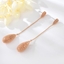 Show details for Wholesale Rose Gold Plated Medium Dangle Earrings with No-Risk Return