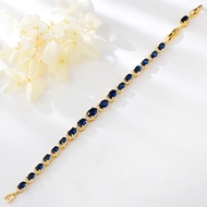Show details for Hypoallergenic Gold Plated Blue Fashion Bracelet with Easy Return Show details for Hypoallergenic Gold Plated Blue Fashion Bracelet with Easy Return