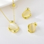 Show details for Fashionable Small Gold Plated 2 Piece Jewelry Set