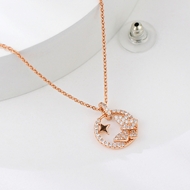 Show details for 925 Sterling Silver Rose Gold Plated Pendant Necklace in Flattering Style Show details for 925 Sterling Silver Rose Gold Plated Pendant Necklace in Flattering Style