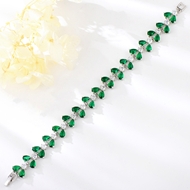 Show details for Wholesale Platinum Plated Green Fashion Bracelet with No-Risk Return Show details for Wholesale Platinum Plated Green Fashion Bracelet with No-Risk Return