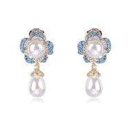 Picture of Featured Blue Luxury Dangle Earrings with Full Guarantee