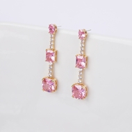 Picture of Pretty Cubic Zirconia Copper or Brass Dangle Earrings