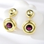 Show details for Impressive Purple Artificial Crystal Dangle Earrings with Low MOQ
