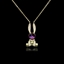 Show details for Sparkling Small Purple Pendant Necklace