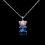 Show details for Trendy Blue Zinc Alloy Pendant Necklace with No-Risk Refund