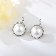 Picture of New Artificial Pearl Zinc Alloy Stud Earrings