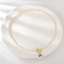 Show details for Pretty fresh water pearl Gold Plated Short Chain Necklace